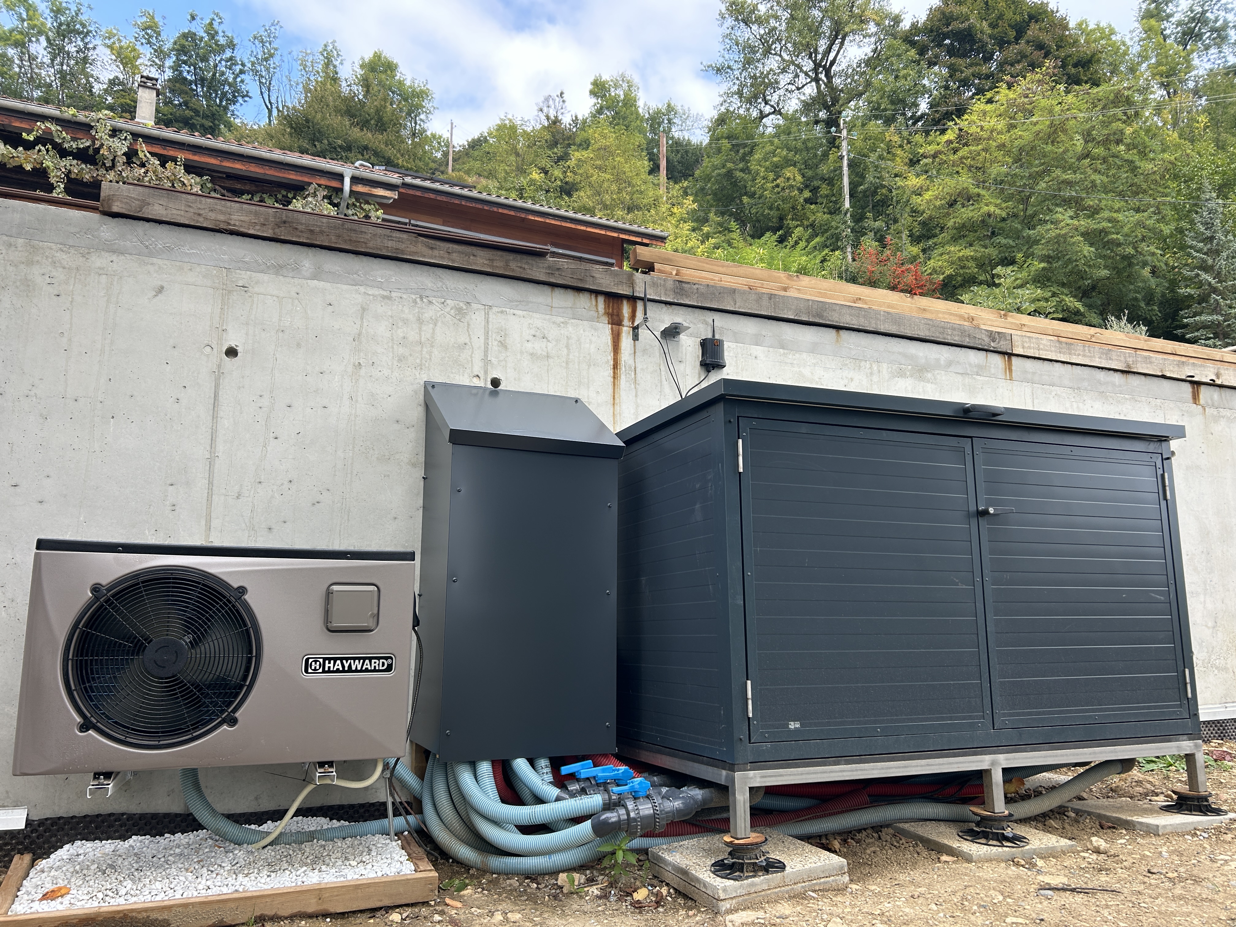 Local technique fermé et PAC