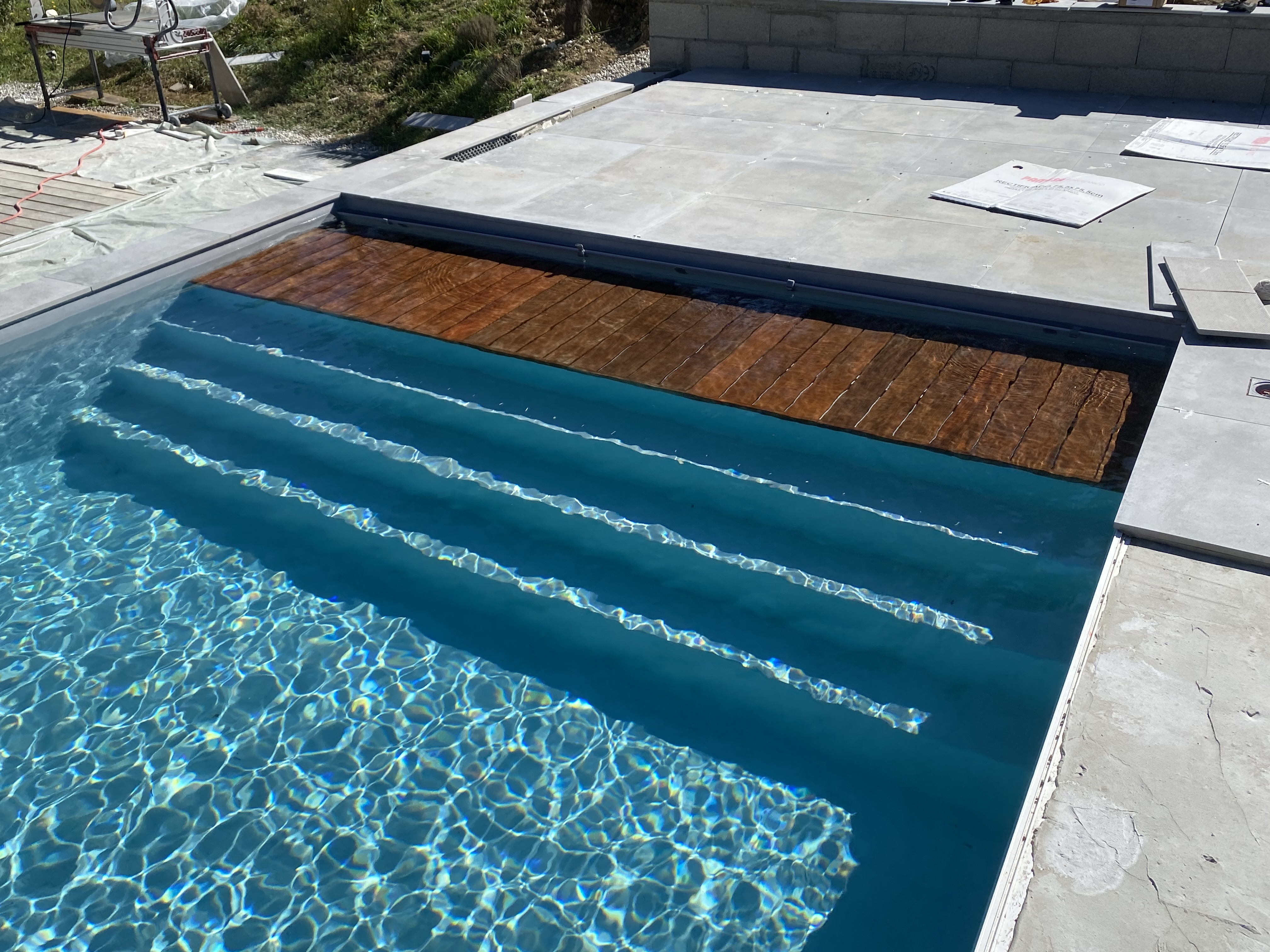 Détail caillebotis immergé