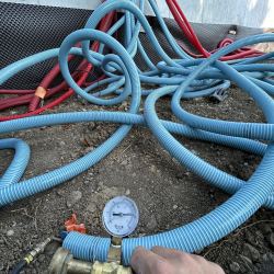 Test de pression sur les réseaux avant remblais