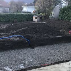 Terrassement réalisé fond de forme mis en place si besoin