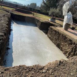 Dalle de fond coulée