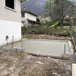 Réalisation des fondations pour extension