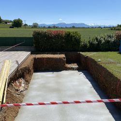 Réalisation de la dalle de fond