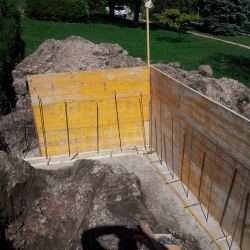 Ferraillage et coffrage du mur