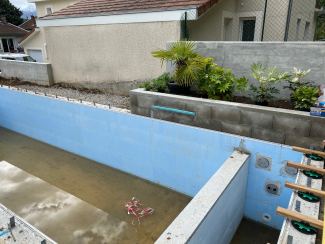 Cascade en cours de travaux