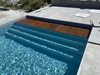 Détail caillebotis immergé