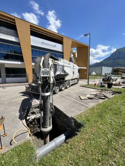 Terrassement à l'aspiratrice sur zone sensibles