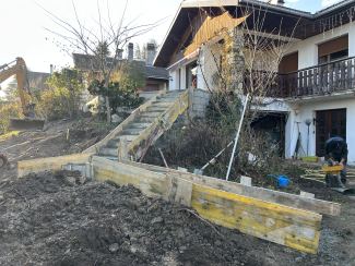 Escalier avant coulage